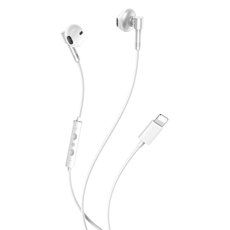 CUFFIA STEREO AURICOLARE CON FILO E MICROFONO LIGHTNING (XO-EP61)