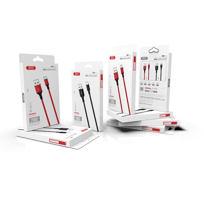 Cavo dati USB/MICRO 2 metri in corda 2,4A (XO-NB143)