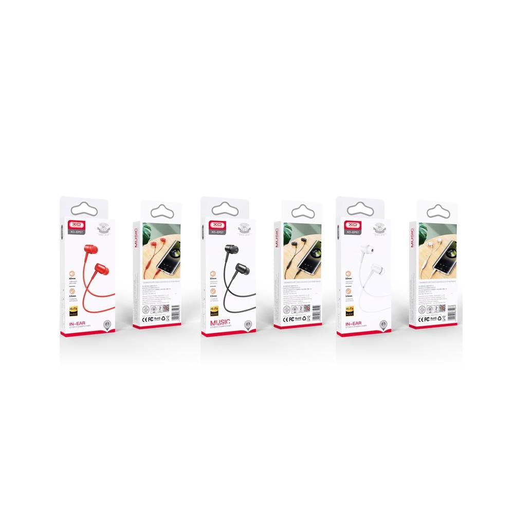 CUFFIA STEREO AURICOLARE CON FILO E MICROFONO JACK 3,5 (XO-EP57)