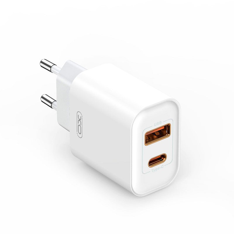 Caricabatterie rete 2 X USB+USB-C 20W QUICK CHARGER (XO-CE12)