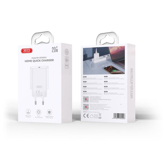 Caricabatterie rete 1 X USB-C 20W QUICK CHARGER (XO-CE32)