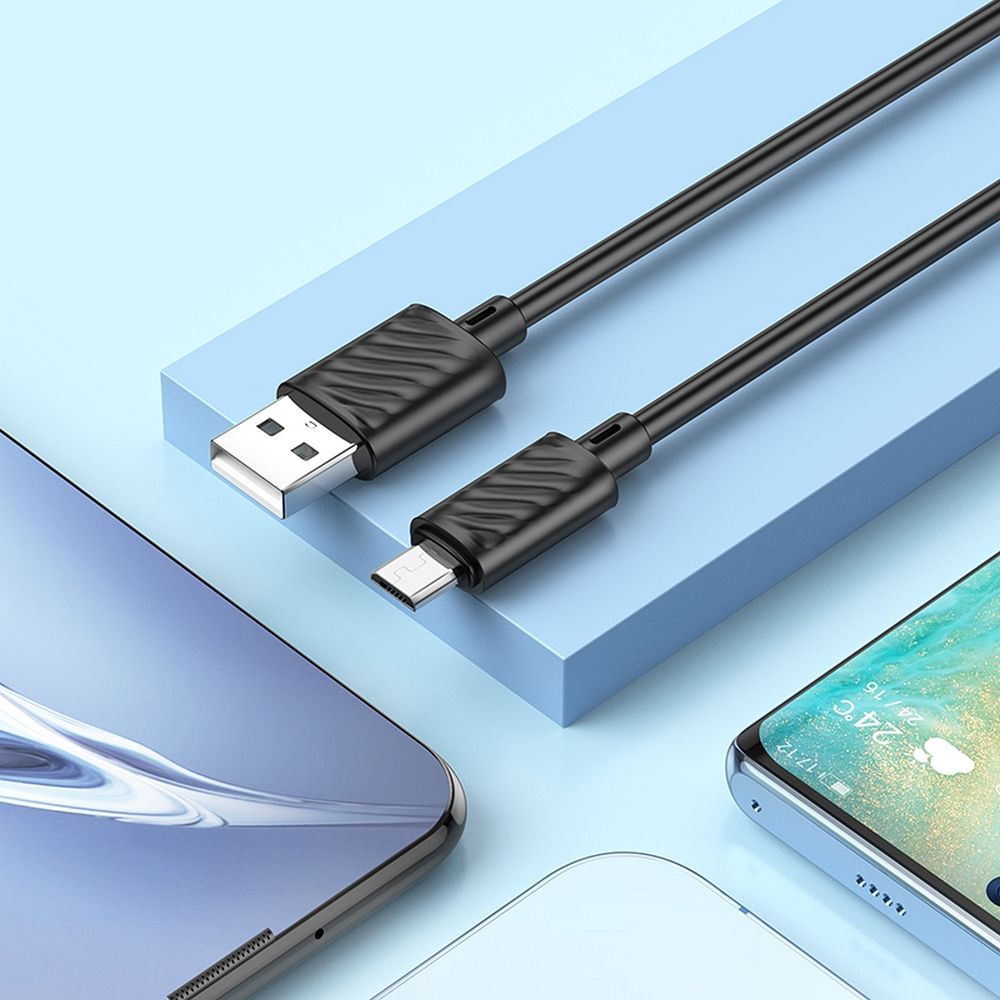 Cavo dati USB/MICRO 1 metro HOCO in SILICONE 2,4A