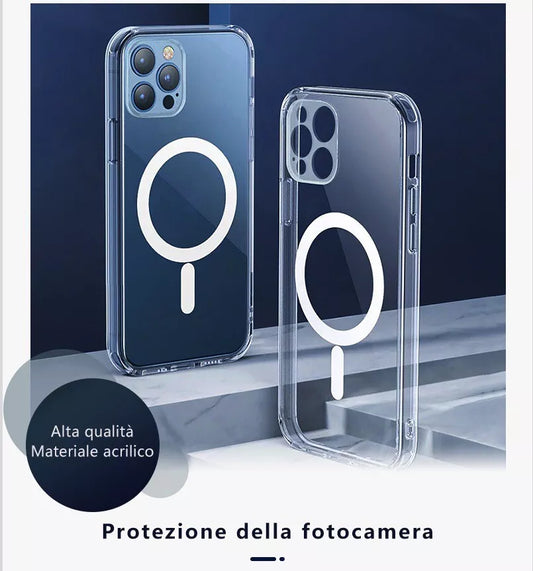 CUSTODIA GEL MAGSAFE APPLE IPHONE 11 PRO MAX TRASPARENTE